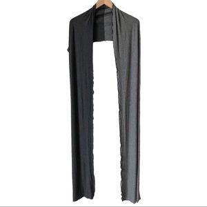 Angel Rox Obi Sash extra long scarf shawl belt grey color block